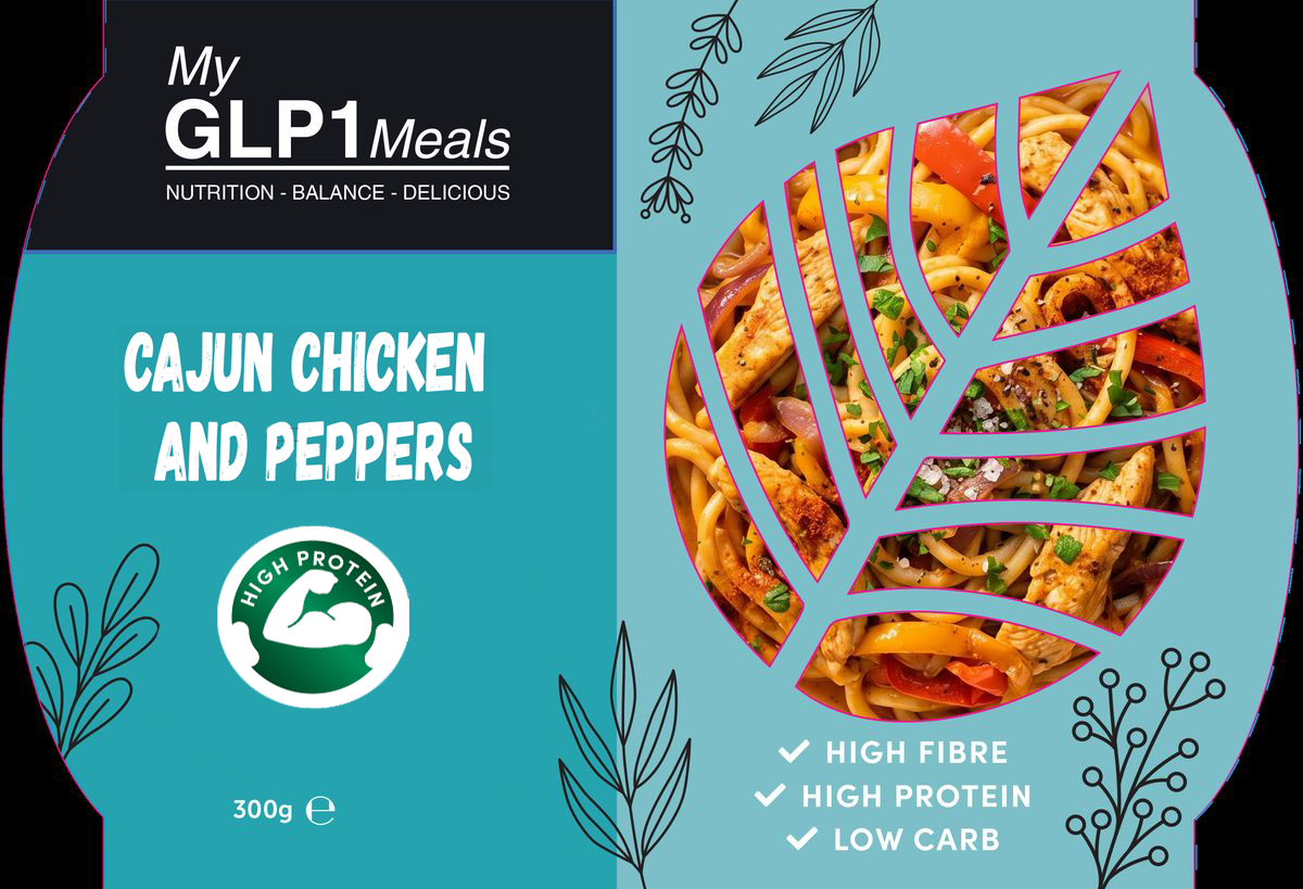 Cajun chicken and peppers with protein noodles