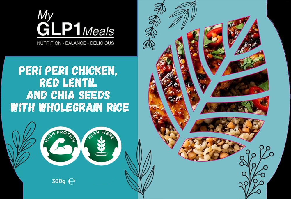 Peri Peri Chicken with Brown Rice, Red Lentil and Chia Seeds (Source Fibre)