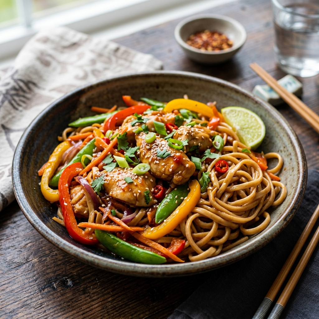 Thai Chilli Chicken and Noodles